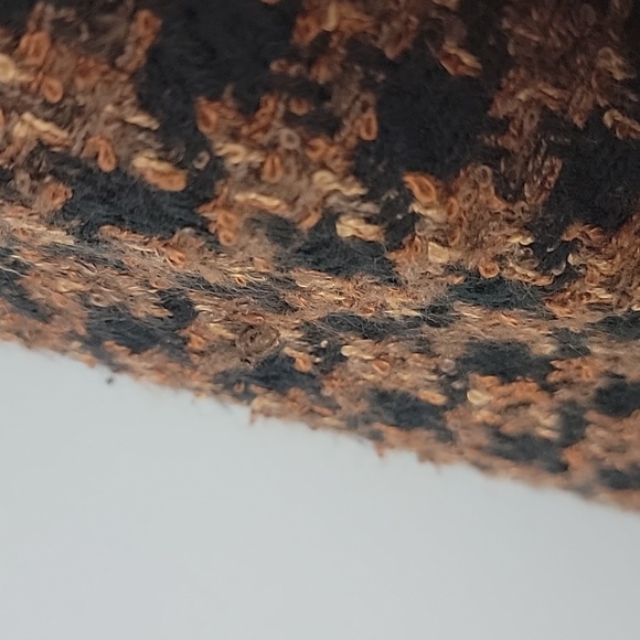 STYLE & CO. Petite Brown Black Tweed Houndstooth 3 Button Lady Jacket Blazer 14P - Picture 10 of 10